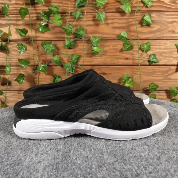 Easy Spirit Traciee 2 Womens 7.5 Black Fabric Comfort Slide Walking Sandals - Picture 3 of 7